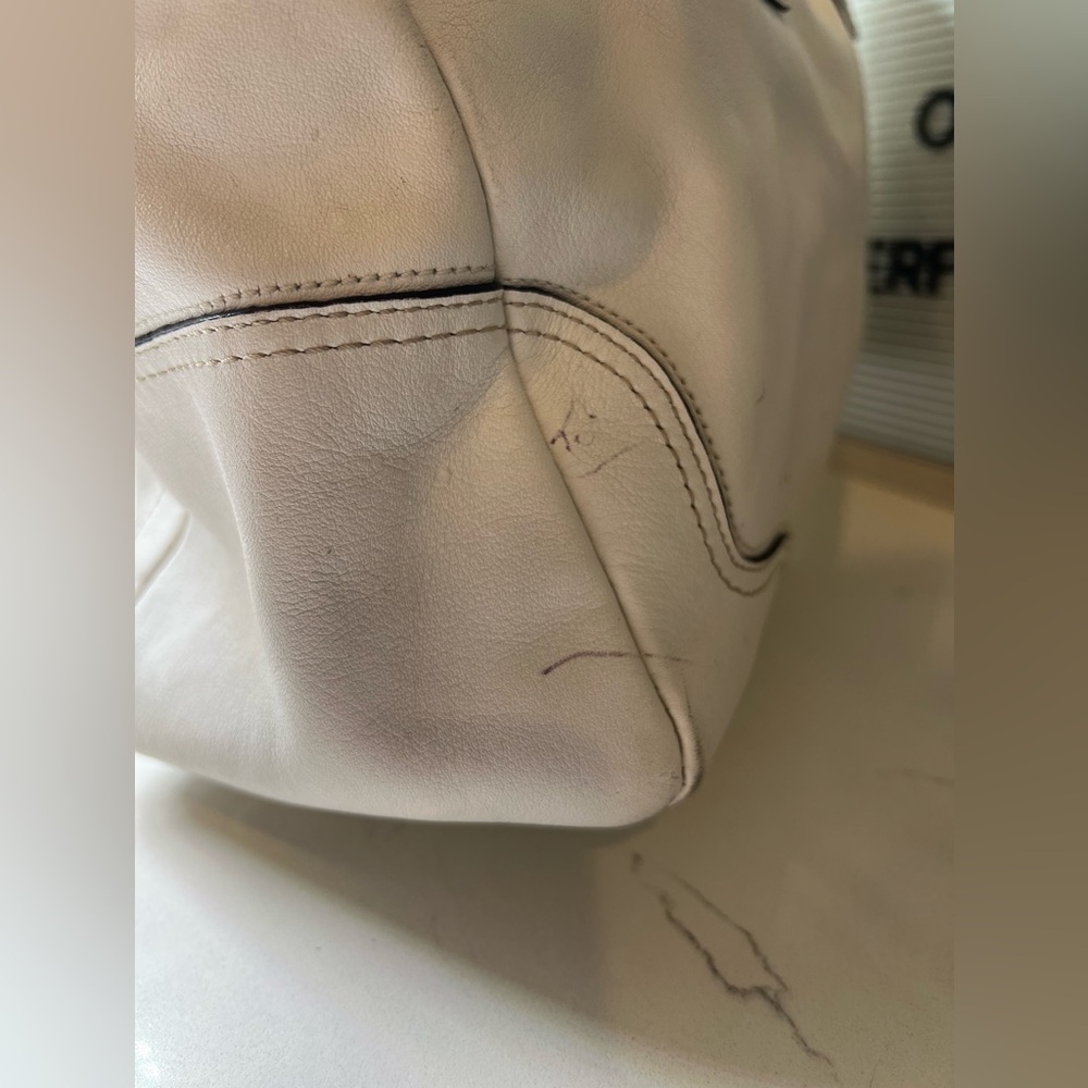 Coach Hampton F13811 | White Leather Satchel Bag | Bag Only | See Photos - Picture 6 of 16